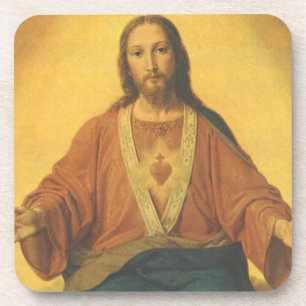 Dessous-de-verre Vintage Religion, Sacré-Cœur de Jésus-Christ