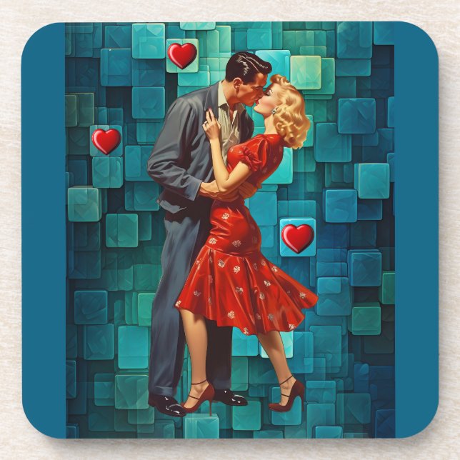 DESSOUS-DE-VERRE VINTAGE VALENTINE PASSION (Devant)