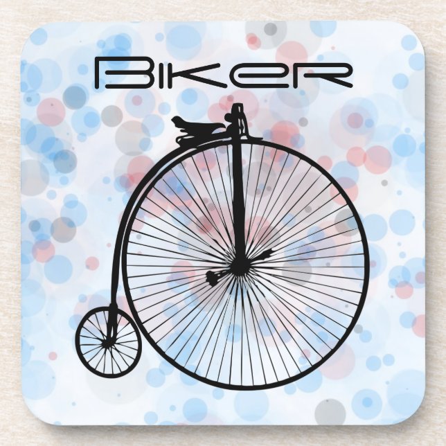 Dessous-de-verre Vintage Vélo Beverage Coaster (Devant)