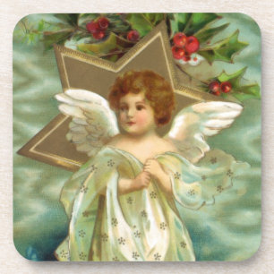 Dessous de verre vintages d'ange de Noël