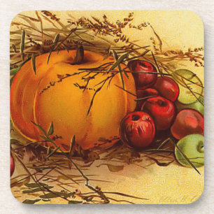 Dessous de verre vintages de liège de thanksgivin