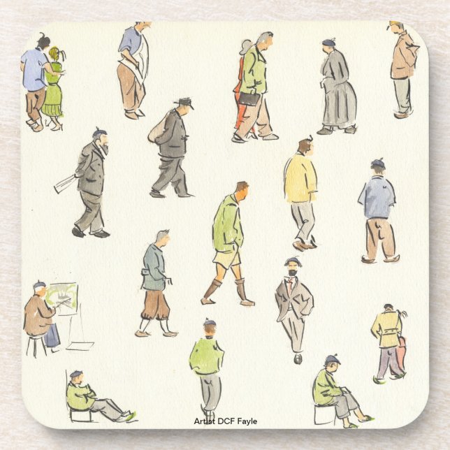 Dessous de verre vintages d'habitants de Paris (Devant)