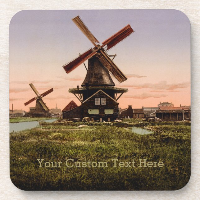dessous de verre vintages néerlandais Windmills (Devant)