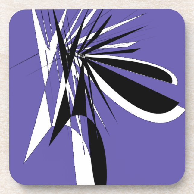 Dessous de Verre Violet au Design Graphique Modern (Devant)