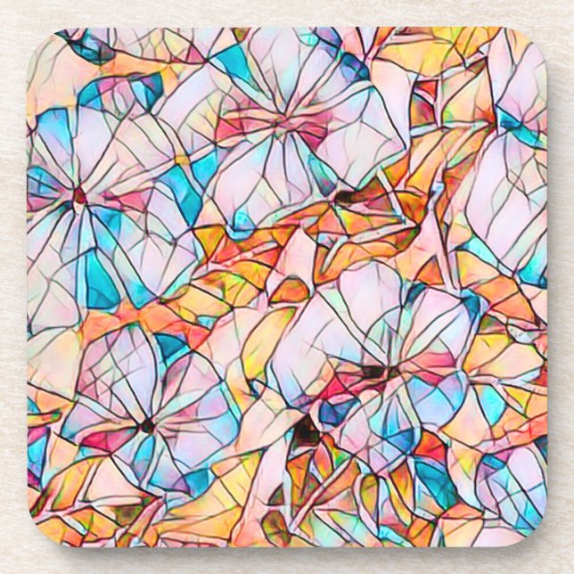 Dessous-de-verre Violettes en verre (Devant)