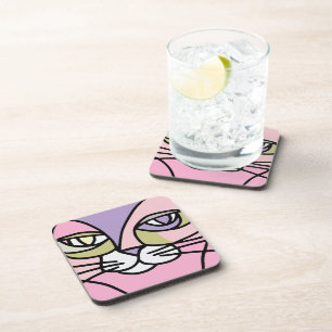 Dessous-de-verre Visage de chat
