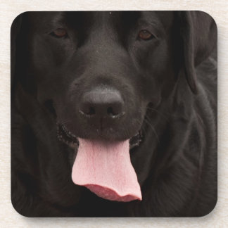 Dessous-de-verre Visage de chien noir
