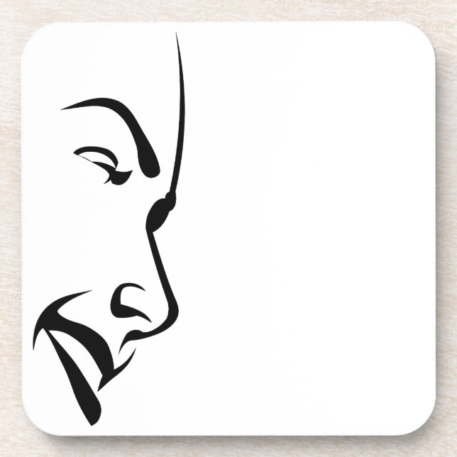 Dessous-de-verre Visage d'une femme (Devant)