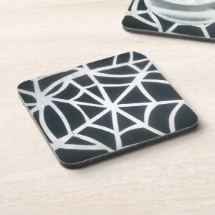 Dessous-de-verre Vitesse Web Gothique Gras Designer Noir et Blanc 