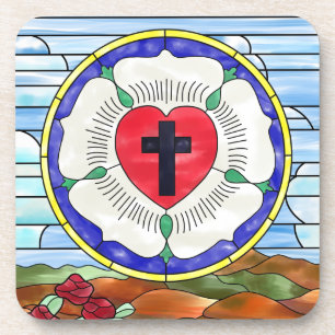 Dessous-de-verre Vitrail de la Rose de Luther
