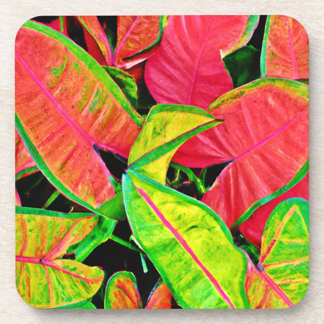 Dessous-de-verre Vivid Leaf Dreams Motif vivant (Devant)