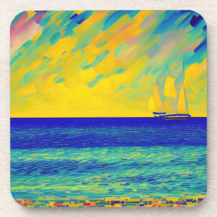 Dessous-de-verre Voie maritime "Yellow Sky Race"