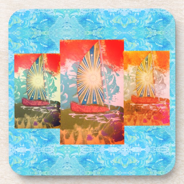 Dessous de verre - Voile en étoile (Devant)