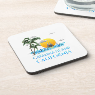 Dessous-de-verre Voilier de la Californie d'île de Catalina de