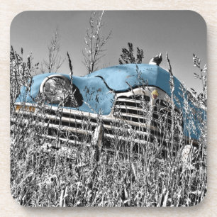 Dessous-de-verre Voiture bleue vintage