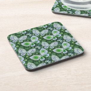 Dessous-de-verre Voler vers l'extérieur Papillon Paisley Imprimer v