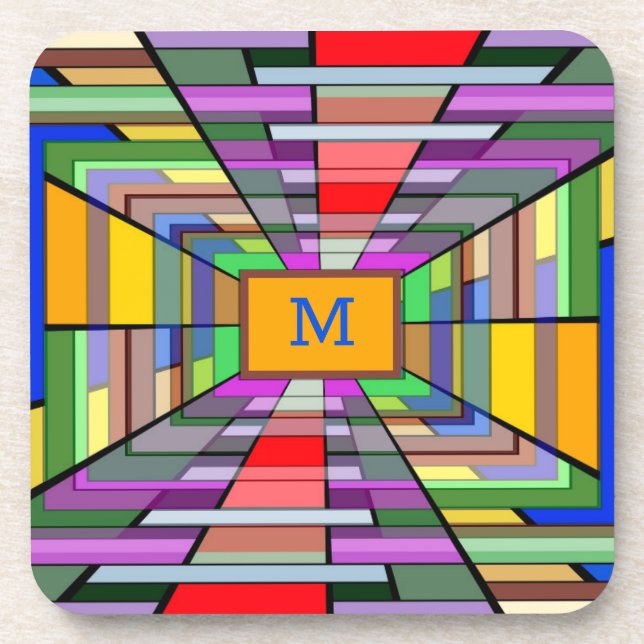 Dessous-de-verre Vortex du point de fuite du monogramme (Devant)