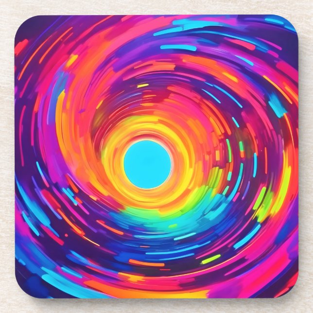 Dessous-de-verre Vortex tourbillonnant Art Abstrait (Devant)
