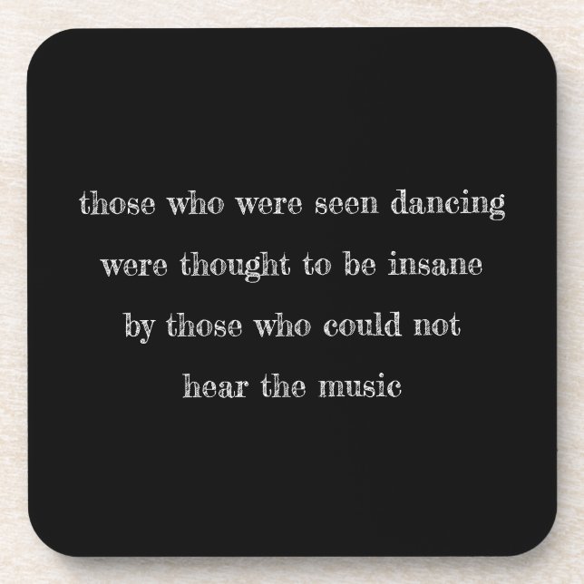 Dessous-de-verre Votre Citation Personnalisée Coche Throw Noir Pill (Devant)