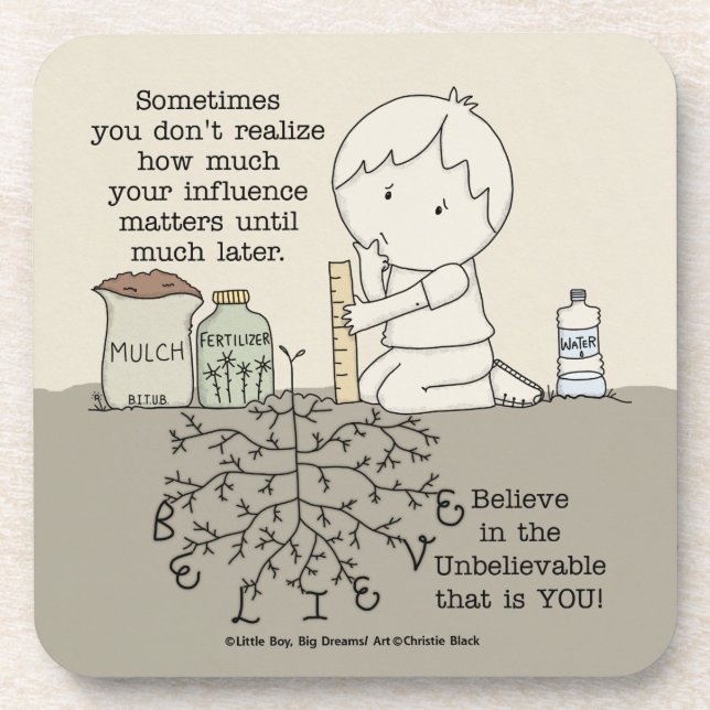 Dessous-de-verre Votre influence compte (Devant)