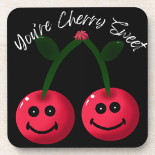 Dessous-de-verre Vous êtes Cherry Sweet Typography, joli jeu de mot