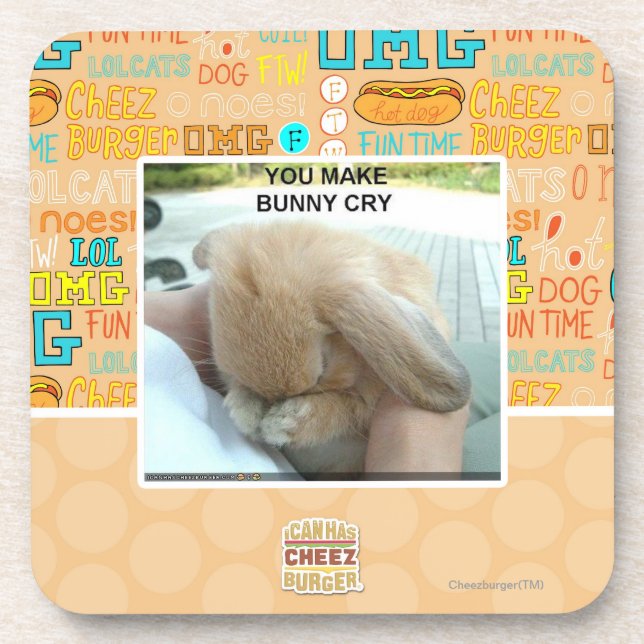 Dessous-de-verre Vous faites le lapin pleurer (Devant)