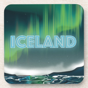 Dessous-de-verre Voyage Artistique en Islande sous les Aurores Boré