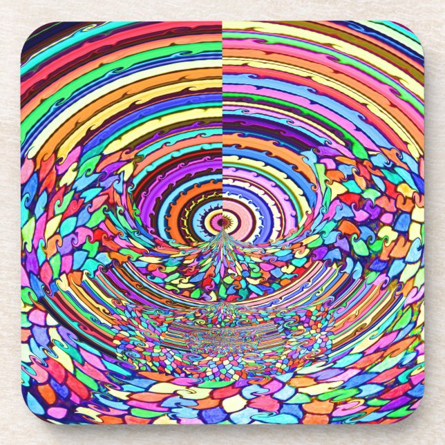 Dessous-de-verre Voyage psychédélique (Devant)