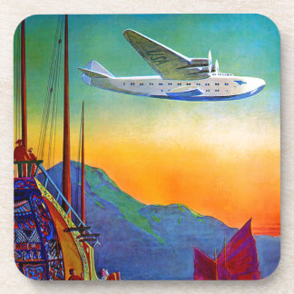 Dessous-de-verre Voyage transpacifique vintage