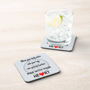 Dessous-de-verre Voyagez avec votre citation de motivation cardiaqu