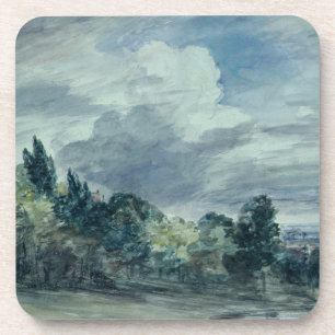 Dessous-de-verre Vue au-dessus d'un paysage large, avec des arbres