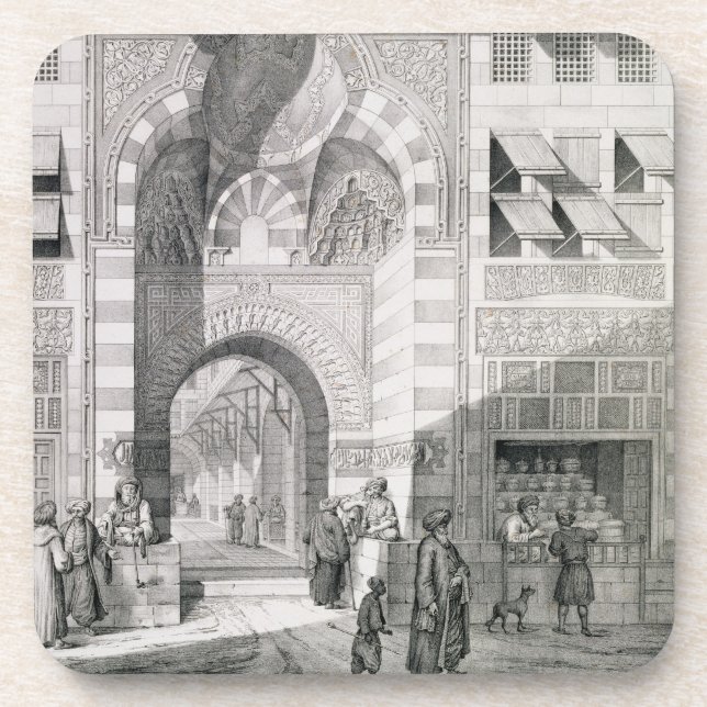 Dessous-de-verre Vue de la porte d'Okal Kaid-Bey, des 'monuments (Devant)