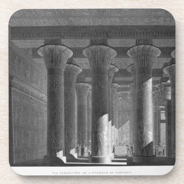 Dessous-de-verre Vue de perspective de l'intérieur de portique, (Devant)