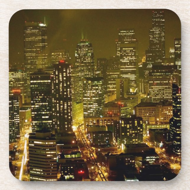 Dessous-de-verre Vue de ville de Seattle (Devant)