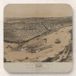 Dessous-de-verre Vue d'oeil d'oiseaux de la Nouvelle-Orléans à