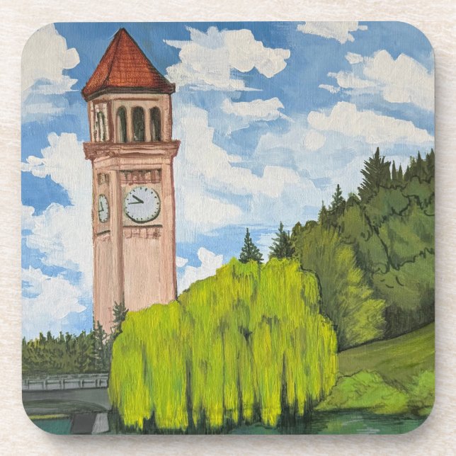Dessous-de-verre Vue du parc de la rive (Devant)