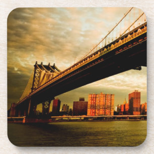 Dessous-de-verre Vue du pont de Manhattan du côté de Brooklyn (NY