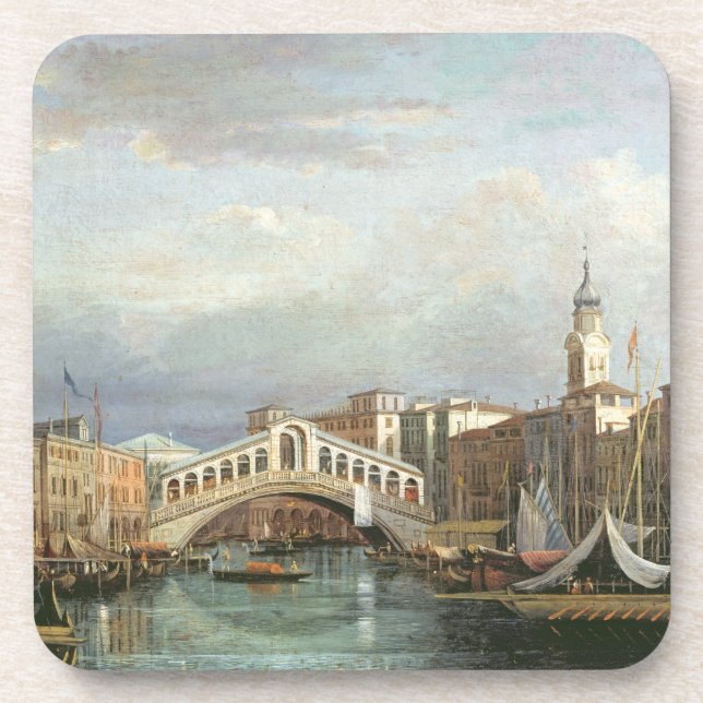 Dessous-de-verre Vue du pont de Rialto à Venise (Devant)