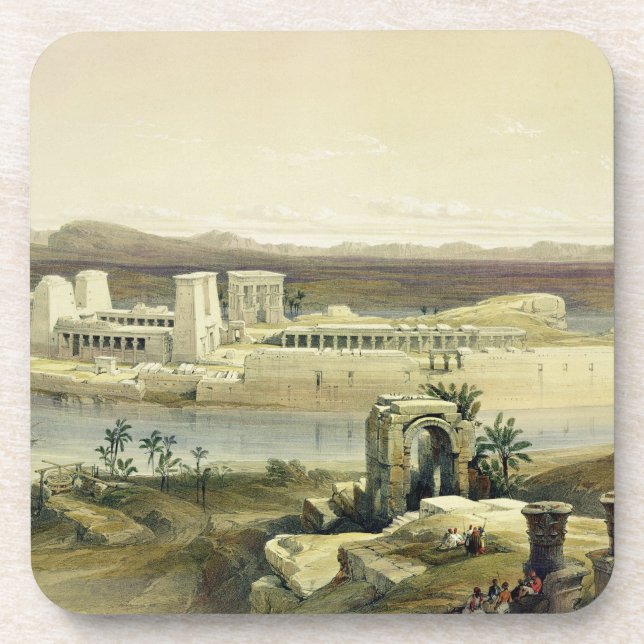 Dessous-de-verre Vue générale de l'île de Philae, Nubia, de (Devant)