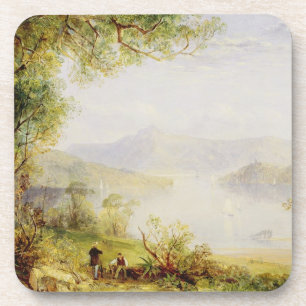 Dessous-de-verre Vue sur le fleuve Hudson, c.1840-45 (huile sur le