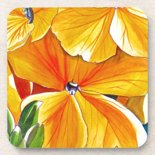 Dessous-de-verre Wallflower originale aquarelle art floral