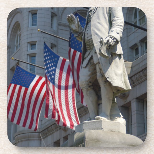 Dessous-de-verre Washington, C.C, statue de Benjamin Franklin (Devant)