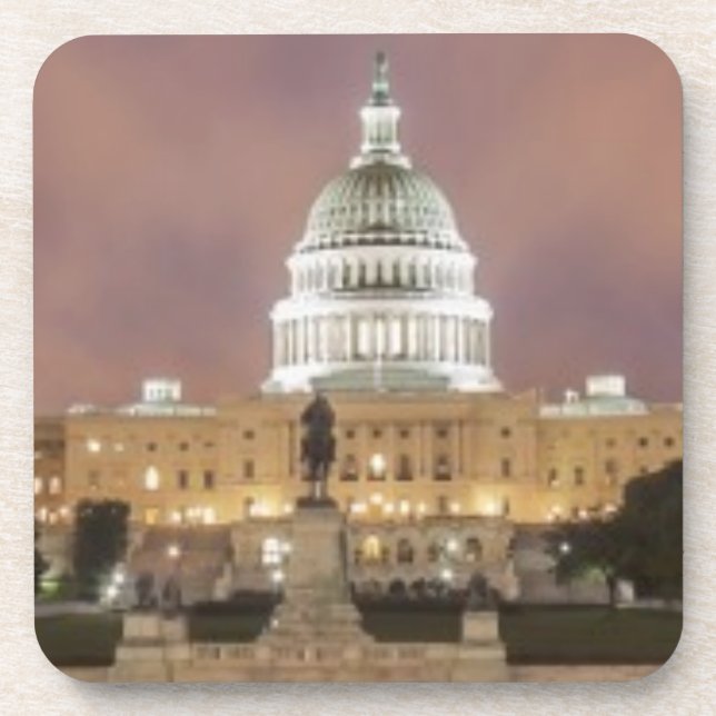 Dessous-de-verre Washington DC, bâtiment de capitol (Devant)