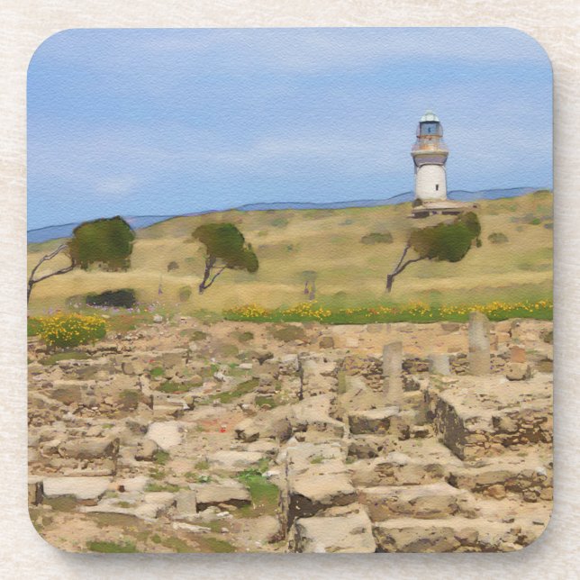 Dessous-de-verre Watercolor lighthouse (Devant)