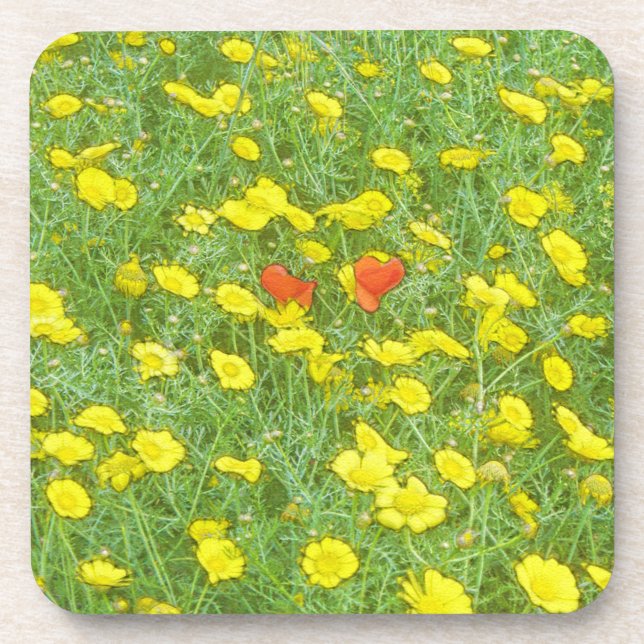 Dessous-de-verre Watercolor poppies (Devant)