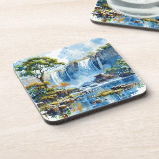Dessous-de-verre Watercolor Watercolor Victoria Falls Nature
