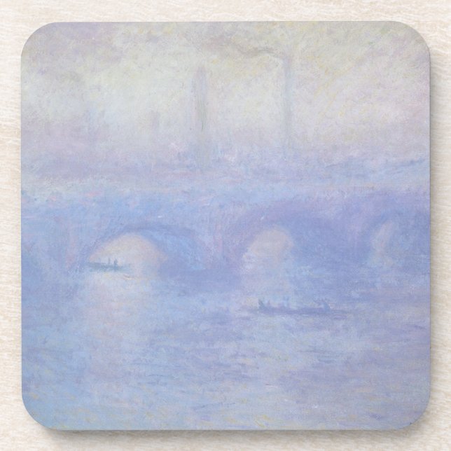 Dessous-de-verre Waterloo Bridge, Effet de brouillard par Claude Mo (Devant)