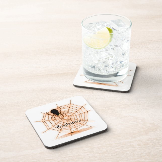 Dessous de verre Web Orange & White Spider personn (Côté Droit)
