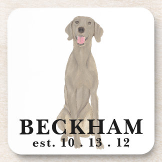 Dessous-de-verre Weimaraner personnalisé