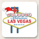 Dessous-de-verre Welcome to Fabulous Las Vegas Christmas<br><div class="desc">Welcome to Las Vegas Santa Hat design</div>
